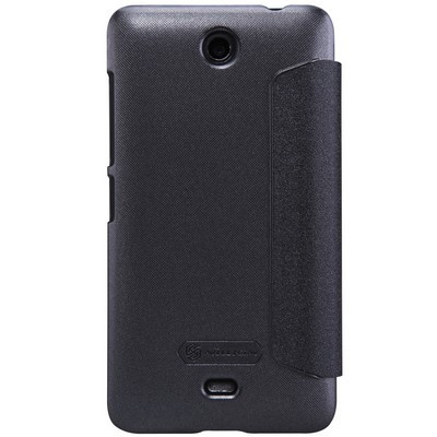 Полиуретановый чехол Nillkin Sparkle Leather Case Black для Microsoft Lumia 430 - фото 2 - id-p48811142