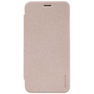 Полиуретановый чехол Nillkin Sparkle Leather Case Gold для Asus ZenFone 2 ZE500CL - фото 1 - id-p48811149