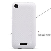 Пластиковый чехол с пленкой Nillkin Super Frosted Shield White для HTC Desire 320