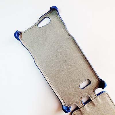 Кожаный чехол Armor Case Blue для ZTE Blade L2 - фото 2 - id-p48811473