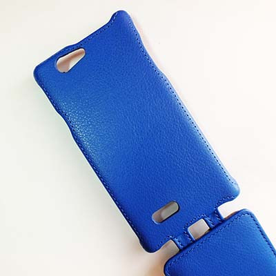 Кожаный чехол Armor Case Blue для ZTE Blade L2 - фото 4 - id-p48811473