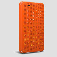 Полиуретановый чехол Dot View Case Orange для HTC Desire EYE