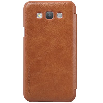 Кожаный чехол Nillkin Qin Leather Case Brown для Samsung Galaxy E7 - фото 2 - id-p48811705