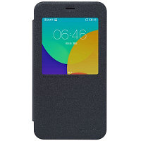 Полиуретановый чехол Nillkin Sparkle Leather Case Black для Meizu Charm Blue M1