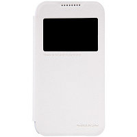 Полиуретановый чехол книга Nillkin Sparkle Case White для HTC Desire 320