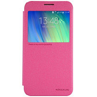 Полиуретановый чехол Nillkin Sparkle Leather Case Red для Samsung Galaxy E7