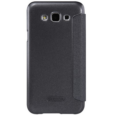 Полиуретановый чехол Nillkin Sparkle Leather Case Black для Samsung Galaxy E7 - фото 2 - id-p48811792