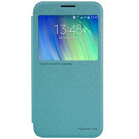 Полиуретановый чехол Nillkin Sparkle Leather Case Blue для Samsung Galaxy E7