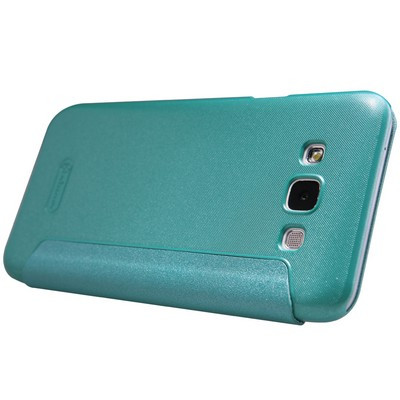 Полиуретановый чехол Nillkin Sparkle Leather Case Blue для Samsung Galaxy E7 - фото 2 - id-p48811791