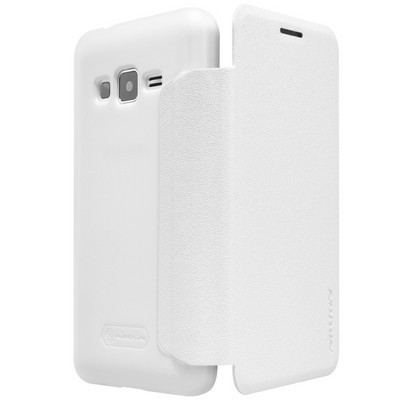 Полиуретановый чехол Nillkin Sparkle Leather Case White для Samsung Z1 Z130H - фото 2 - id-p48811798