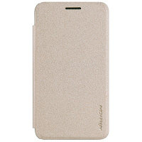 Полиуретановый чехол Nillkin Sparkle Leather Case Gold для Samsung Z1 Z130H