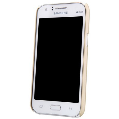 Пластиковый чехол с пленкой Nillkin Super Frosted Shield Gold для Samsung Galaxy J1 - фото 2 - id-p48811826