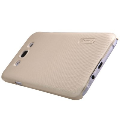 Пластиковый чехол с пленкой Nillkin Super Frosted Shield Gold для Samsung Galaxy E7 - фото 3 - id-p48811833