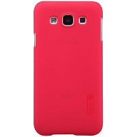 Пластиковый чехол с пленкой Nillkin Super Frosted Shield Red для Samsung Galaxy E7