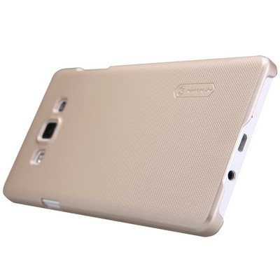 Пластиковый чехол с пленкой Nillkin Super Frosted Shield Gold для Samsung Galaxy A7 - фото 3 - id-p48811837