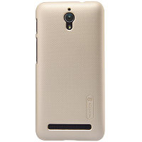 Пластиковый чехол с пленкой Nillkin Super Frosted Shield Gold для Asus Zenfone C 451CG