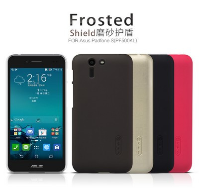 Пластиковый чехол с пленкой Nillkin Super Frosted Shield Gold для Asus Padfone S - фото 4 - id-p48811894