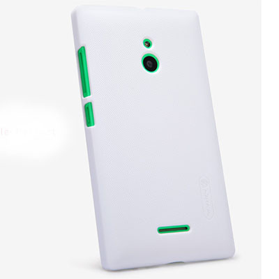 Пластиковый чехол с пленкой Nillkin Super Frosted Shield White для Nokia XL Dual Sim - фото 1 - id-p48811923