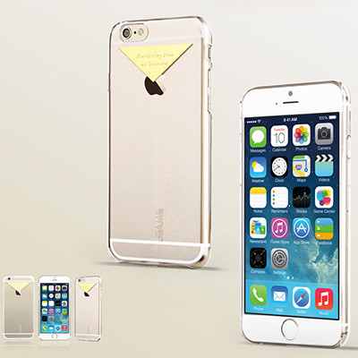 Пластиковый чехол Usams Duzzle Series Gold для Apple iPhone 6/6s - фото 1 - id-p48812020