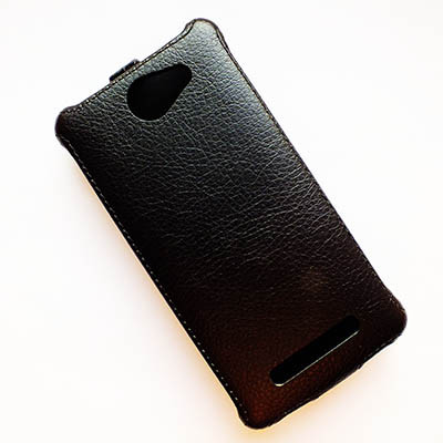 Кожаный чехол Armor Case Black для FLY IQ4505 ERA Life 7 - фото 3 - id-p48812054