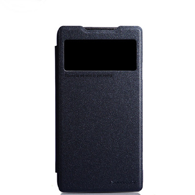 Полиуретановый чехол Nillkin Sparkle Leather Case Black для ZTE Z5S - фото 1 - id-p48812180