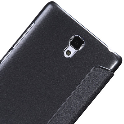 Полиуретановый чехол Nillkin Sparkle Leather Case Black для Xiaomi HongMi NOTE - фото 4 - id-p48812224