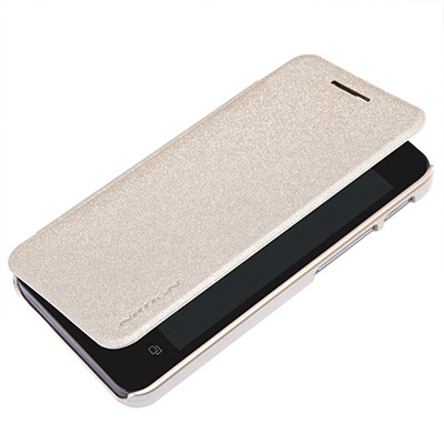Полиуретановый чехол Nillkin Sparkle Leather Case Golden для Asus ZenFone 4 (2014) - фото 3 - id-p48812272
