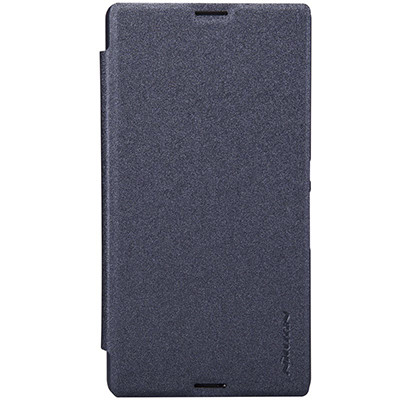 Полиуретановый чехол Nillkin Sparkle Leather Case Black для Sony Xperia E3 Dual - фото 1 - id-p48812296