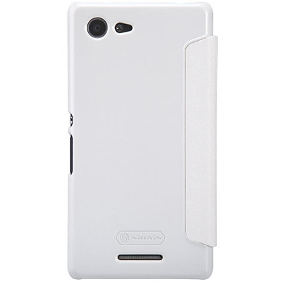 Полиуретановый чехол Nillkin Sparkle Leather Case White для Sony Xperia E3 Dual - фото 1 - id-p48812295