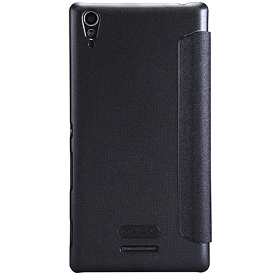 Полиуретановый чехол Nillkin Sparkle Leather Case Black для Sony Xperia T3 - фото 3 - id-p48812304