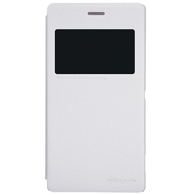 Полиуретановый чехол Nillkin Sparkle Leather Case White для Sony Xperia M2 Dual S50h - фото 1 - id-p48812305