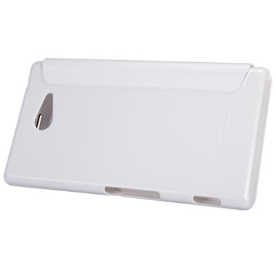 Полиуретановый чехол Nillkin Sparkle Leather Case White для Sony Xperia M2 Dual S50h - фото 4 - id-p48812305