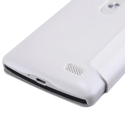 Полиуретановый чехол Nillkin Sparkle Leather Case White для LG L FINO D295 - фото 3 - id-p48812320