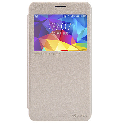 Полиуретановый чехол Nillkin Sparkle Leather Case Golden для Samsung G750F Galaxy Mega 2 - фото 1 - id-p48812339