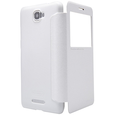 Полиуретановый чехол Nillkin Sparkle Leather Case White для Lenovo S856 - фото 4 - id-p48812346