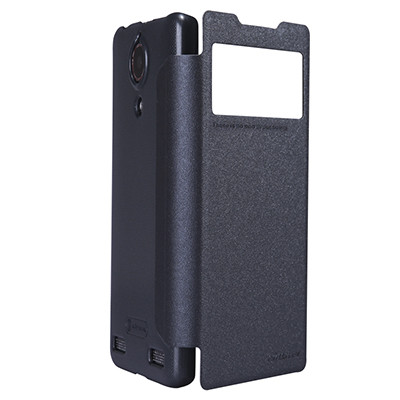 Полиуретановый чехол Nillkin Sparkle Leather Case Black для ZTE Nubia Z5S - фото 3 - id-p48812349