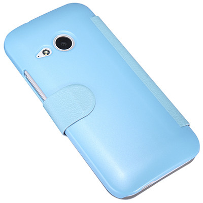 Полиуретановый чехол Nillkin Fresh Series Blue для HTC One M8 mini 2 - фото 1 - id-p48812361