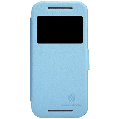 Полиуретановый чехол Nillkin Fresh Series Blue для HTC One M8 mini 2 - фото 2 - id-p48812361