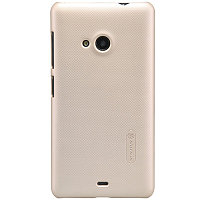 Пластиковый чехол Nillkin Super Frosted Shield Gold для Nokia Lumia 535