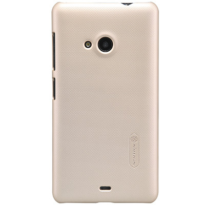 Пластиковый чехол Nillkin Super Frosted Shield Gold для Nokia Lumia 535 - фото 1 - id-p48812457