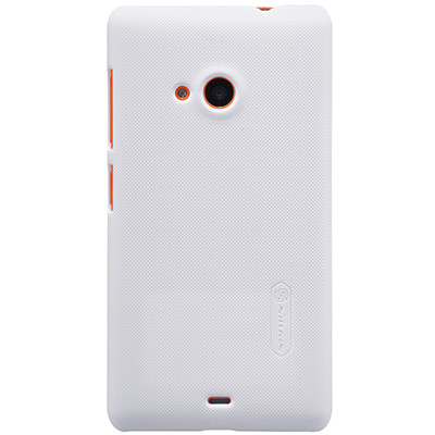 Пластиковый чехол Nillkin Super Frosted Shield White для Nokia Lumia 535 - фото 1 - id-p48812458