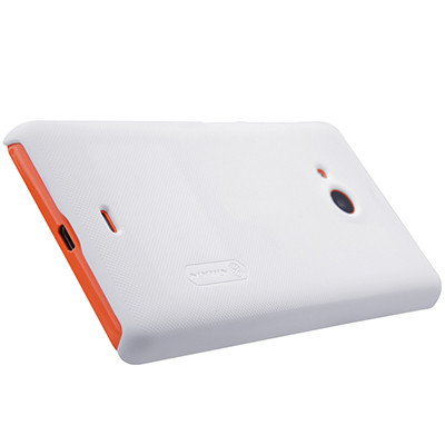 Пластиковый чехол Nillkin Super Frosted Shield White для Nokia Lumia 535 - фото 4 - id-p48812458