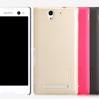 Пластиковый чехол Nillkin Super Frosted Shield Gold для Sony Xperia C3 S55t