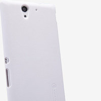 Пластиковый чехол Nillkin Super Frosted Shield White для Sony Xperia C3 S55t