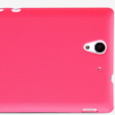 Пластиковый чехол Nillkin Super Frosted Shield Bright Red для Sony Xperia C3 S55t - фото 1 - id-p48812539