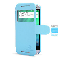 Полиуретановый чехол Nillkin Fresh Series Blue для HTC One M8 mini