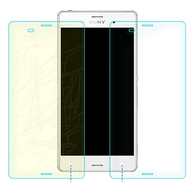 Противоударное защитное стекло Tempered Glass Film 0.26mm для Sony Xperia Z3 D6603 - фото 3 - id-p48812593