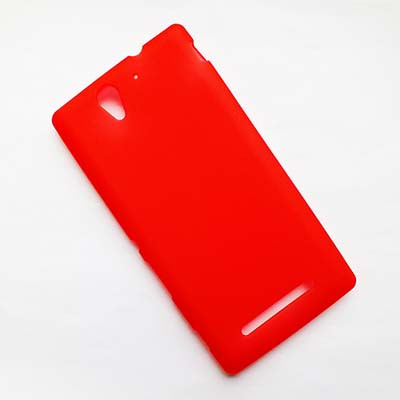 Силиконовый чехол Becolor Red Mat для Sony Xperia C3 S55t - фото 1 - id-p48812602