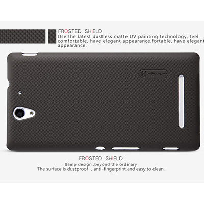 Пластиковый чехол Nillkin Super Frosted Shield Black для Sony Xperia C3 S55t - фото 2 - id-p48812651
