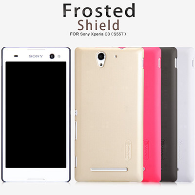 Пластиковый чехол Nillkin Super Frosted Shield Black для Sony Xperia C3 S55t - фото 3 - id-p48812651